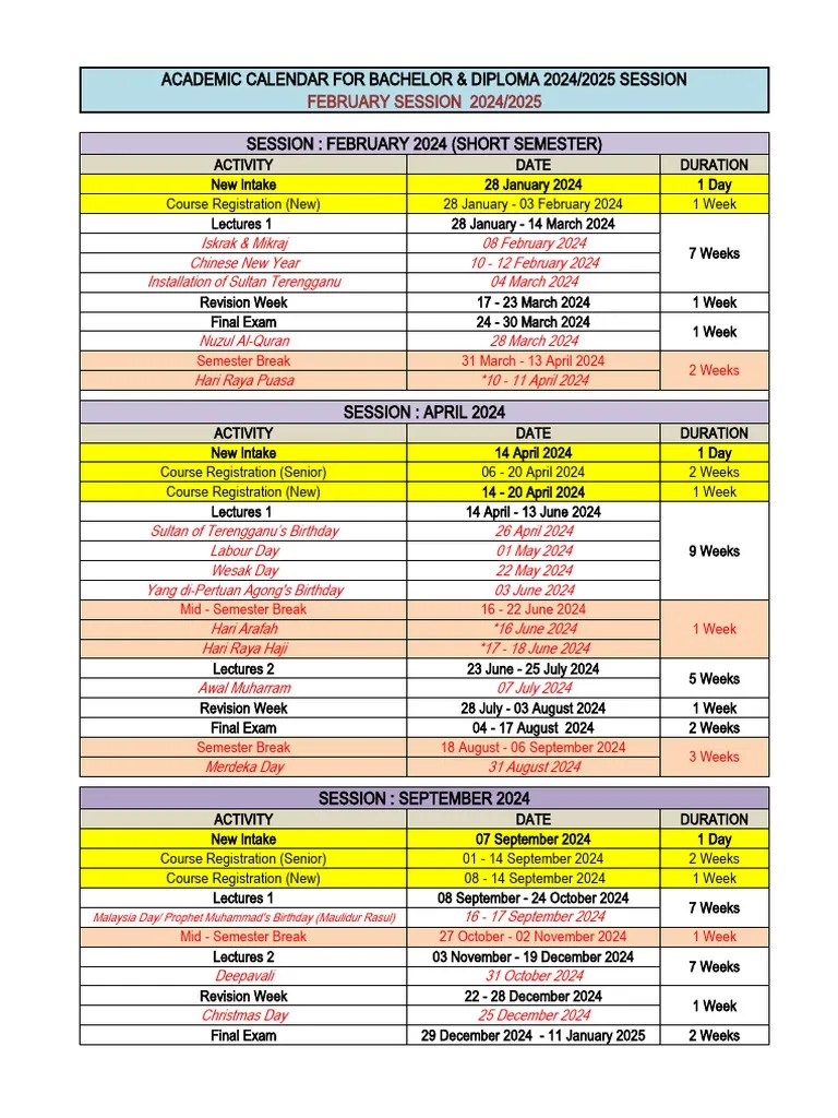 Calendar PDF Academic Term Malaysia