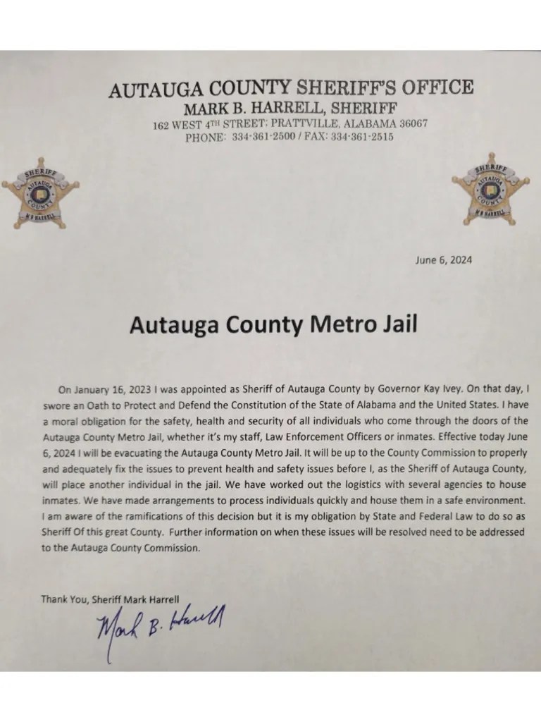 Autauga County Metro Jail Notice PDF