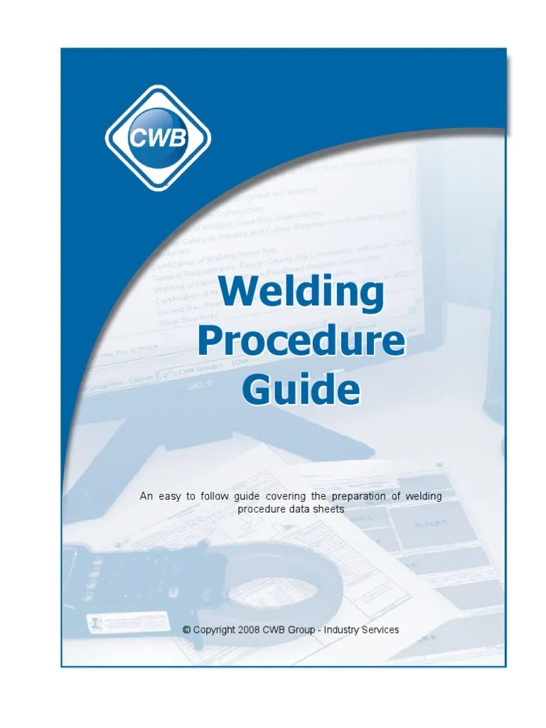 CWB Welding Procedure Guide PDF Welding Construction