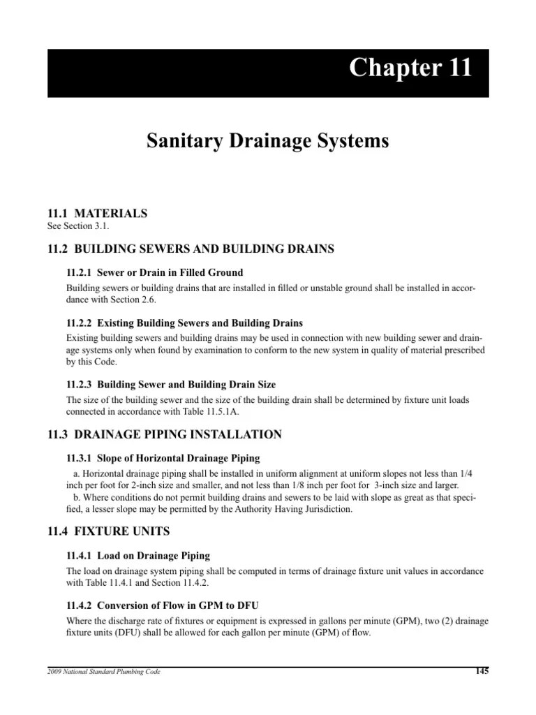 Plumbing Code DFU drainage Sump PDF Bathroom Sanitary Sewer