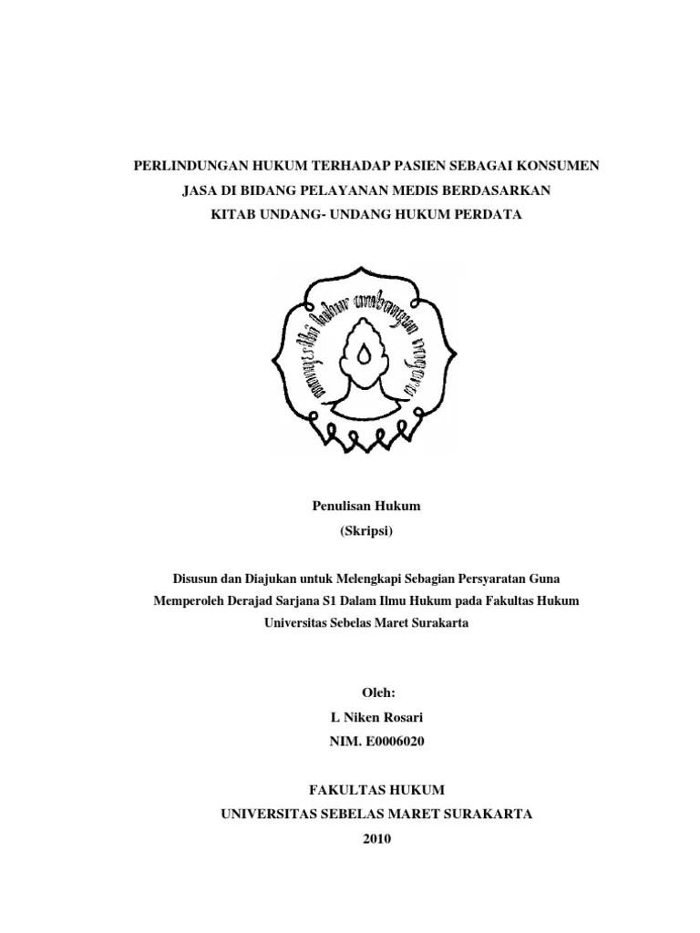 Contoh Skripsi Hukum | Pdf