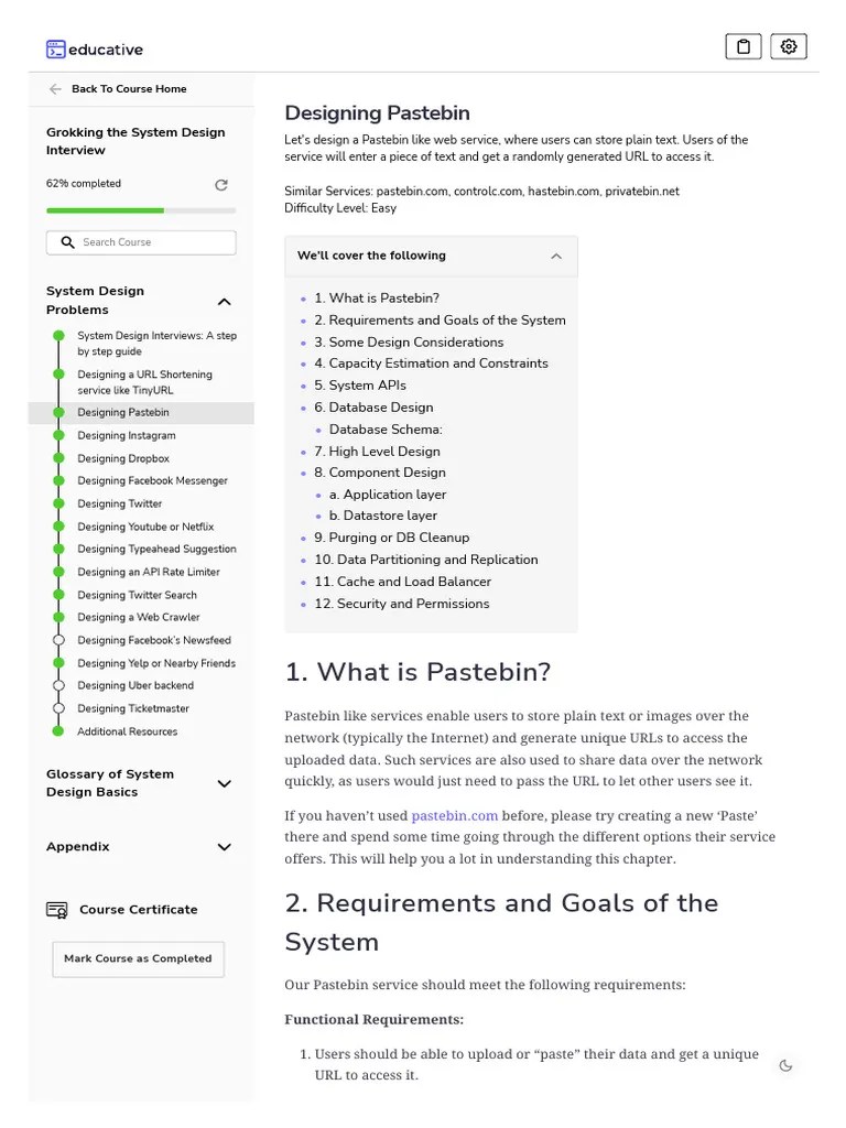3 Designing Pastebin Grokking the System Design Interview Download