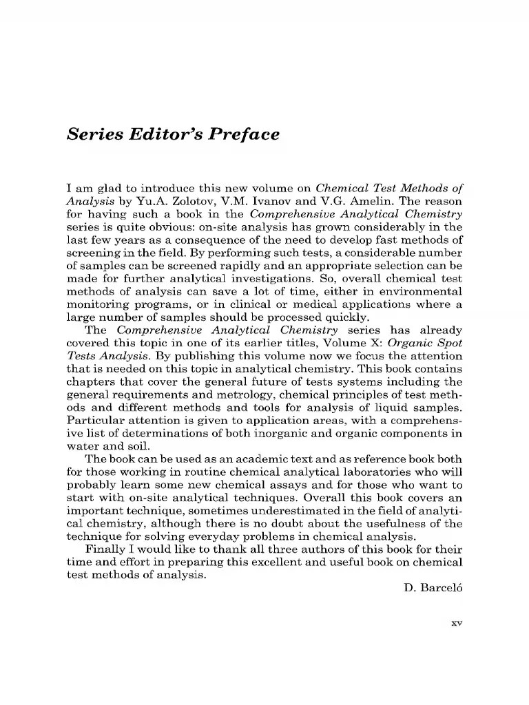 Chemical Test Methods of Analysis (2002) PDF Analytical Chemistry