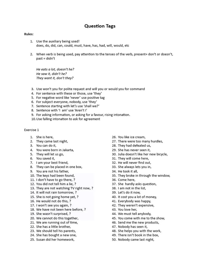 Question Tags (1) PDF Linguistic Typology Semantic Units