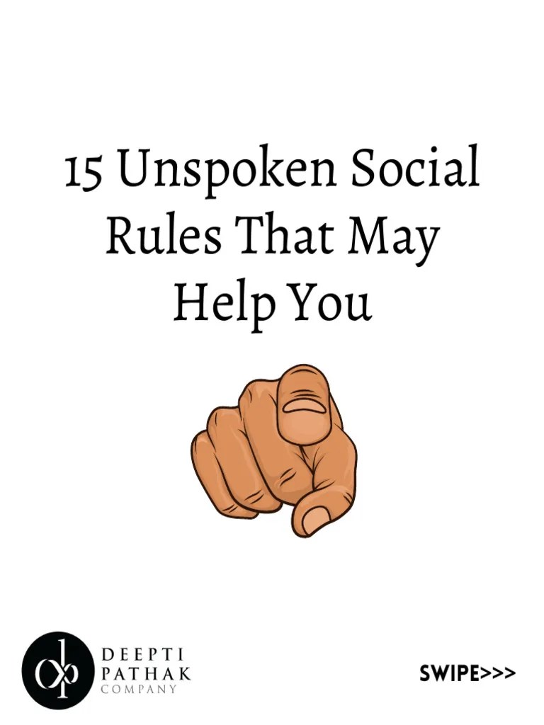 15 Essential Unspoken Social Rules PDF