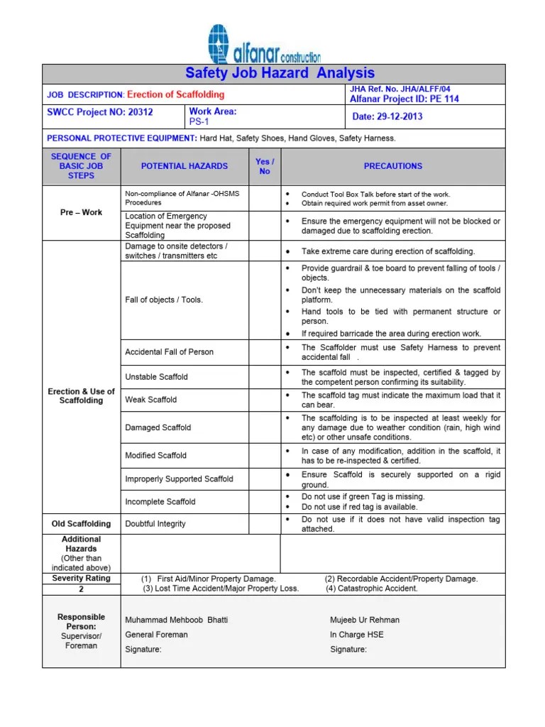 JHA__Erecting_Scaffolding_04 PDF Scaffolding Safety