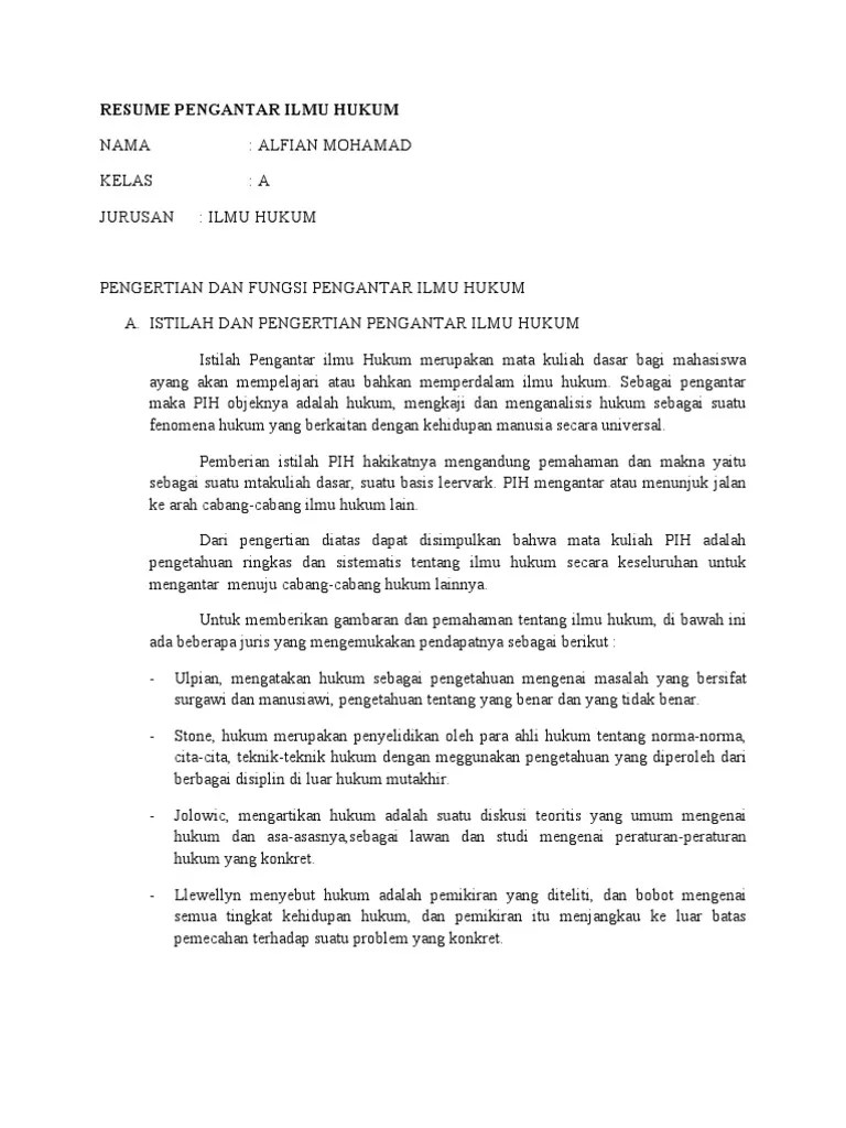 Resume Hukum