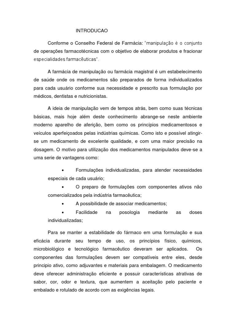 relatorio de estagio Farmacêutico Farmácia