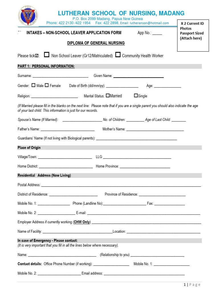 2025 Intakes Application Forms PDF