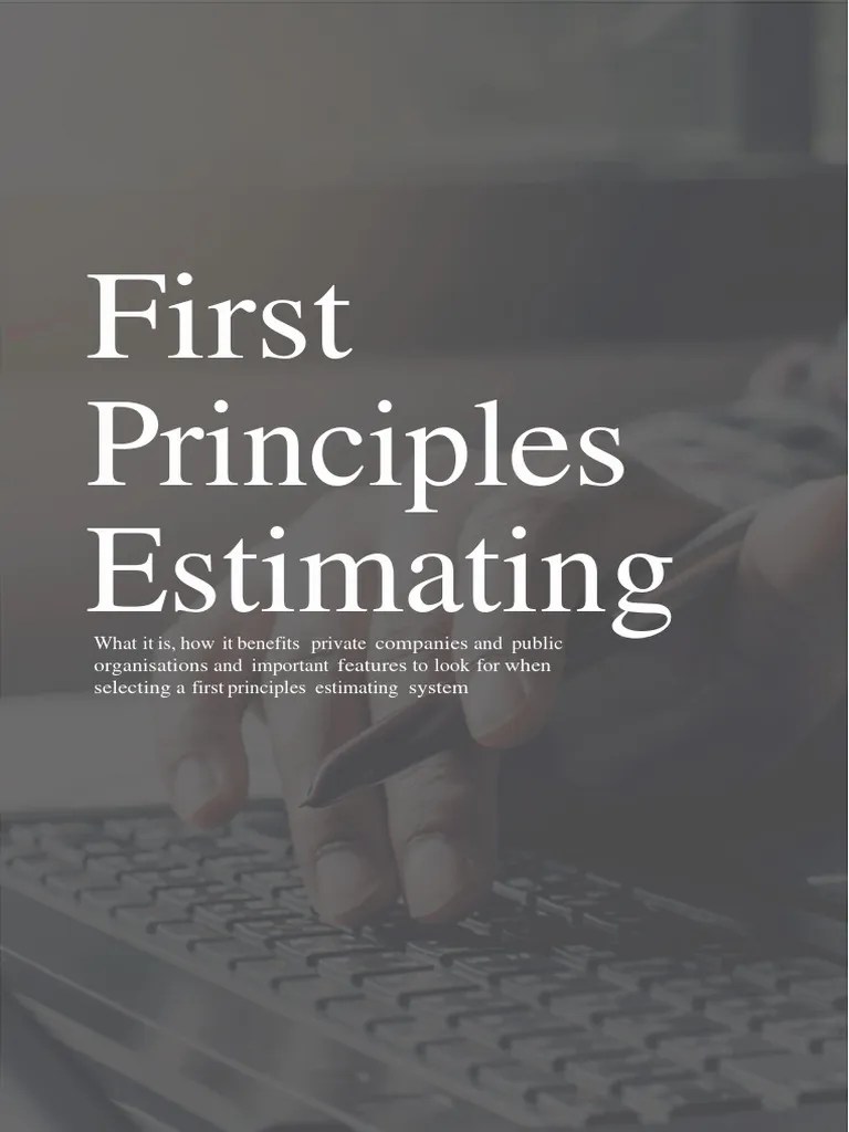 First Principles Estimating v2 PDF Cost Enterprise Resource Planning