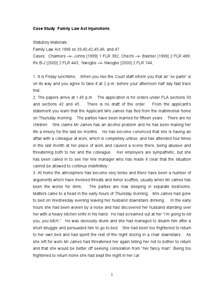 Case Study Domestic Violence Public Law Government Free 30day