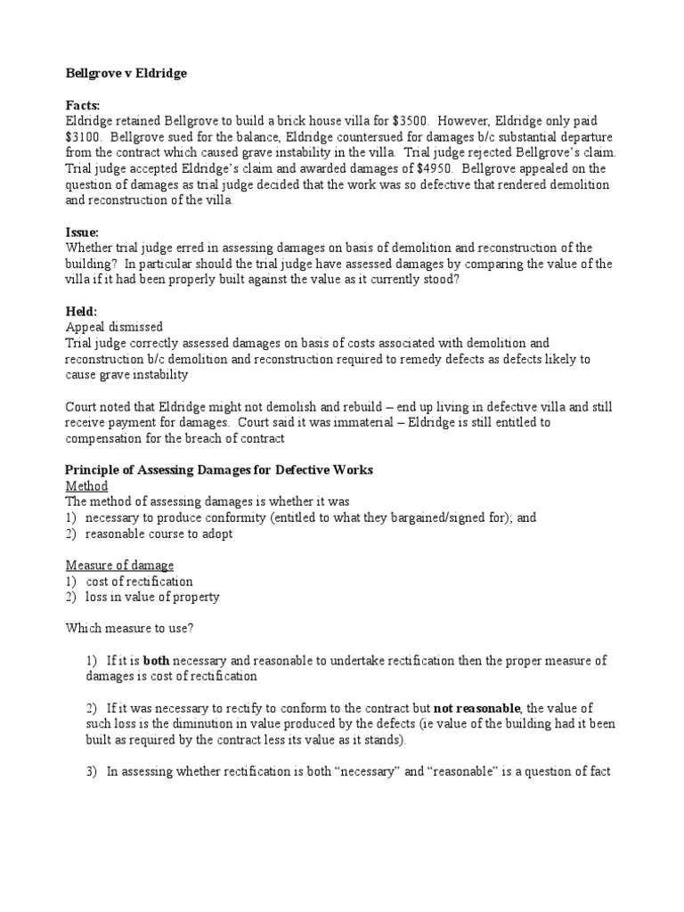 Bellgrove V Eldridge Summary PDF