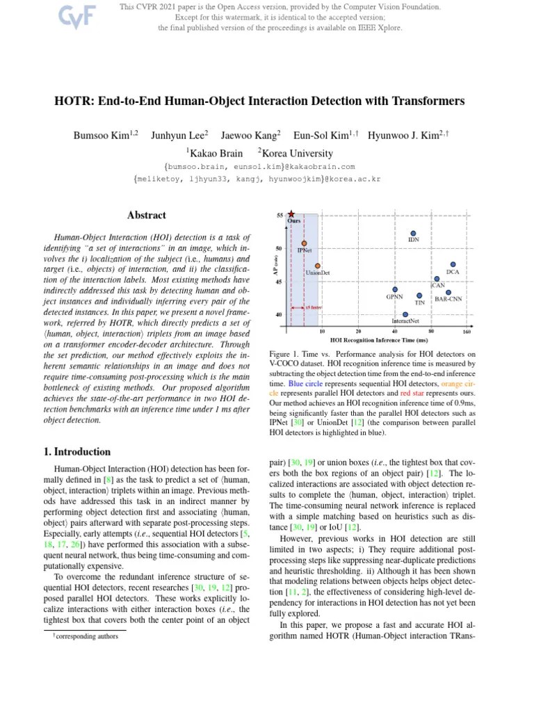 Kim HOTR EndtoEnd HumanObject Interaction Detection With