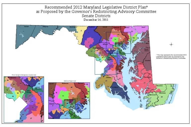 Maryland State Senate District Map Maryland 2012 State Senate Districts