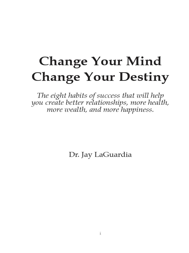 Change Your Mind Change Your Destiny PDF Mentorship Faith
