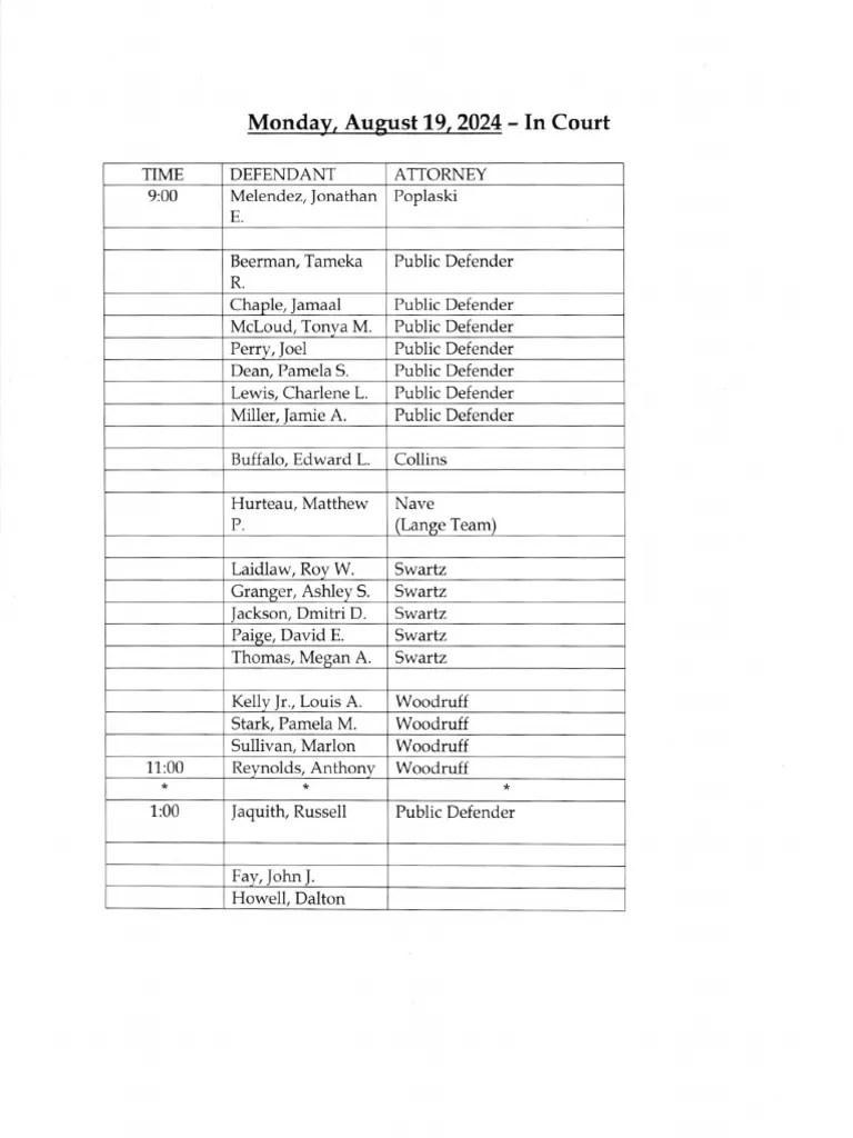 Court Schedule for August 19, 2024 PDF(04)