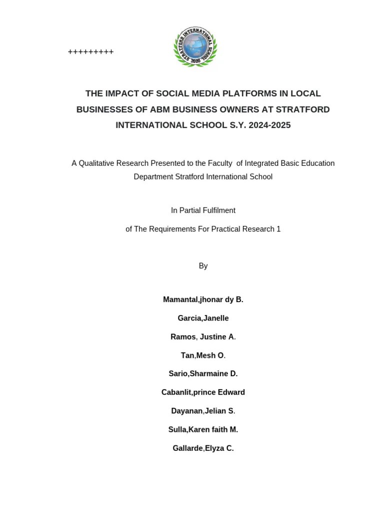 The Impact of Social Media Presence in Local Businesses of Abm Business