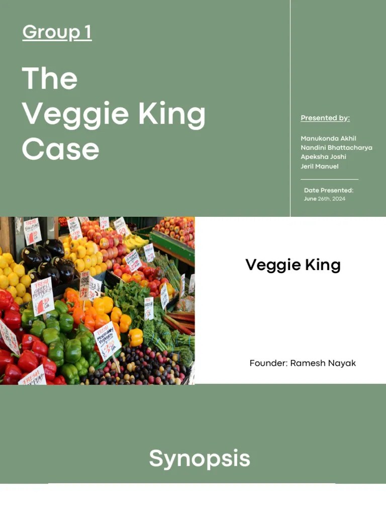 The Veggie King Case PDF