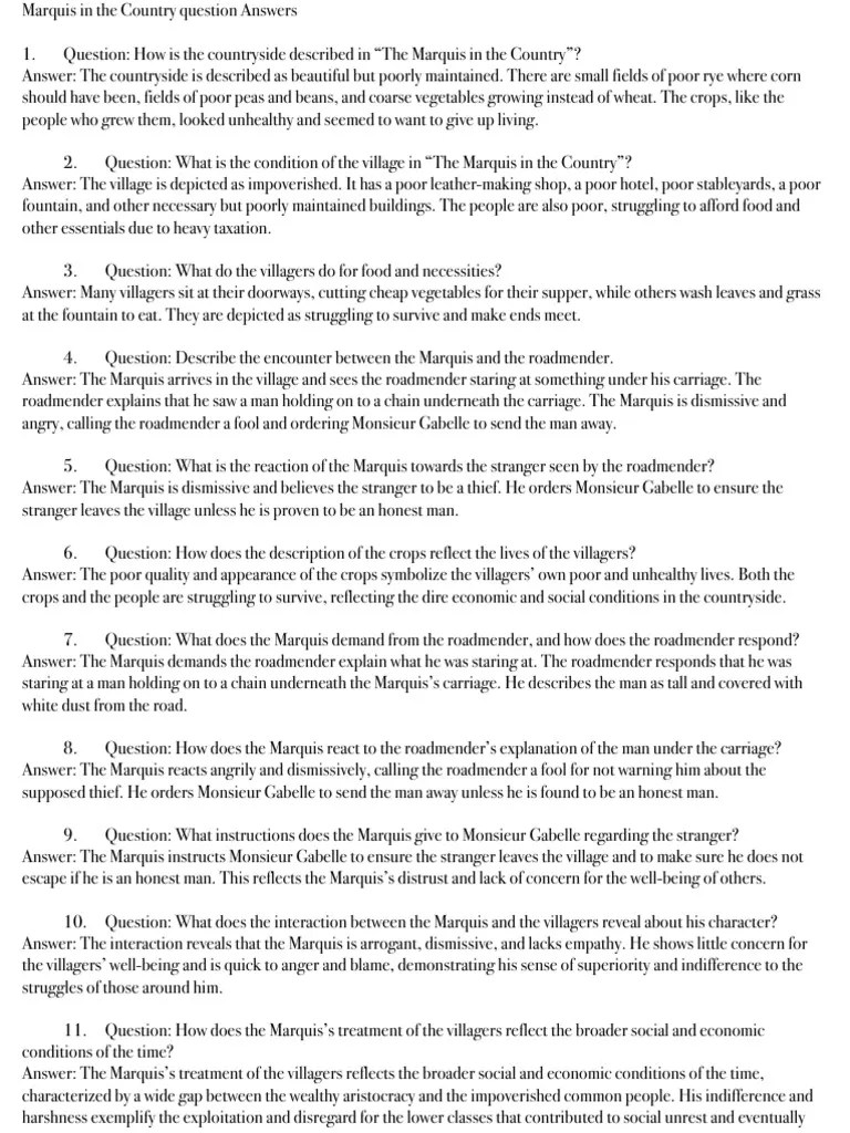 Chapter 4 and 5 Tale of 2 Cities Question Answers | PDF