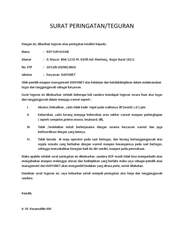 Contoh Surat Peringatan Bem Free Download Images