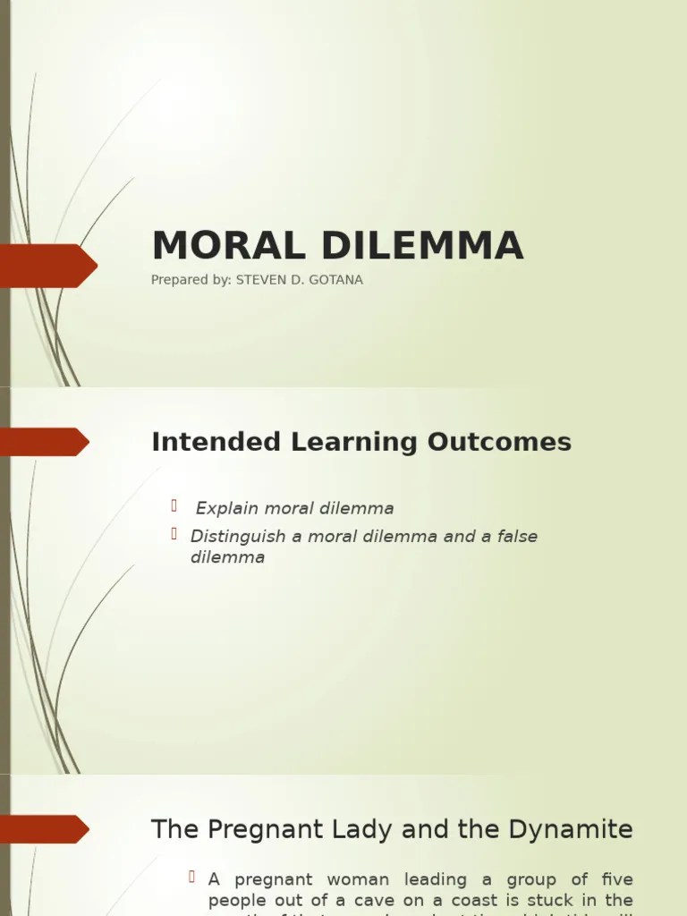 Moral Dilemma PDF