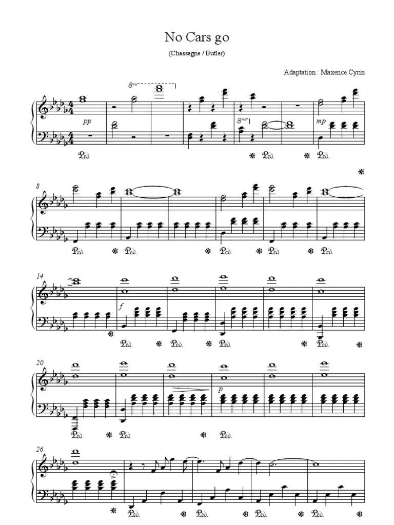Maxence Cyrin No Cars Go Sheetmusic Trade Com PDF