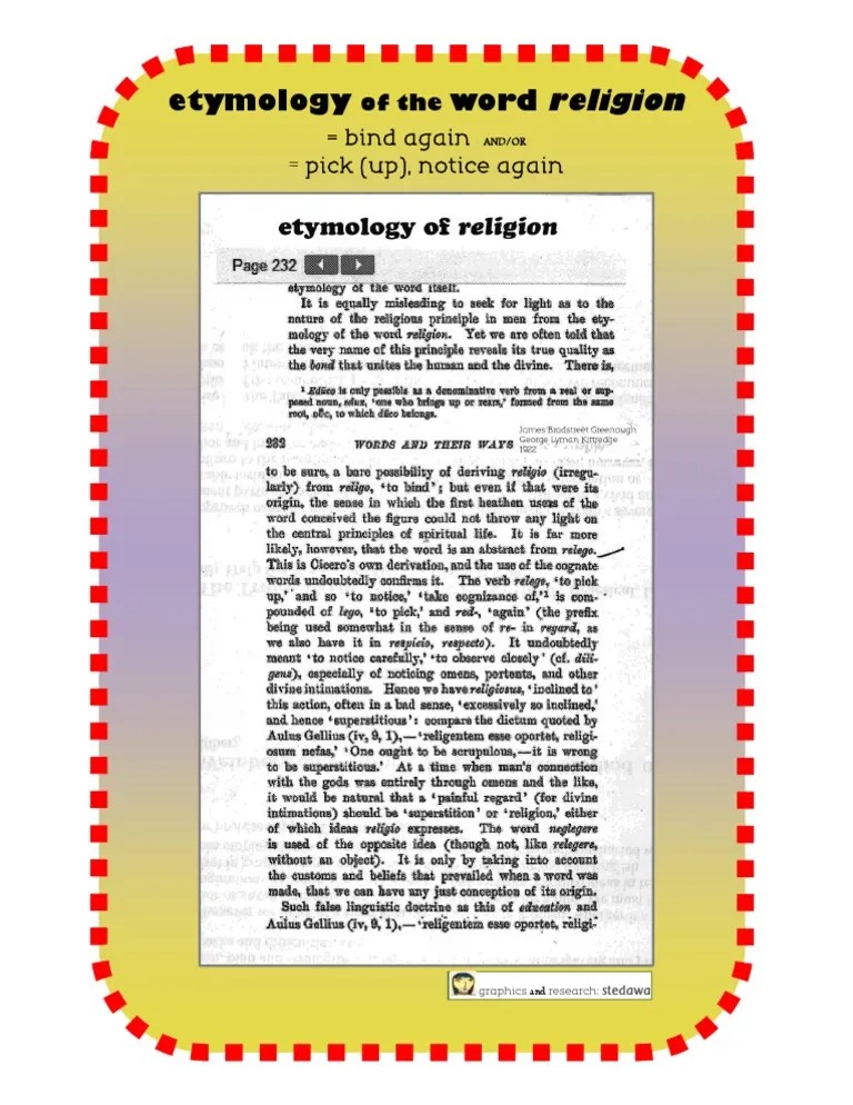 Etymology of The English Word "Religion" PDF