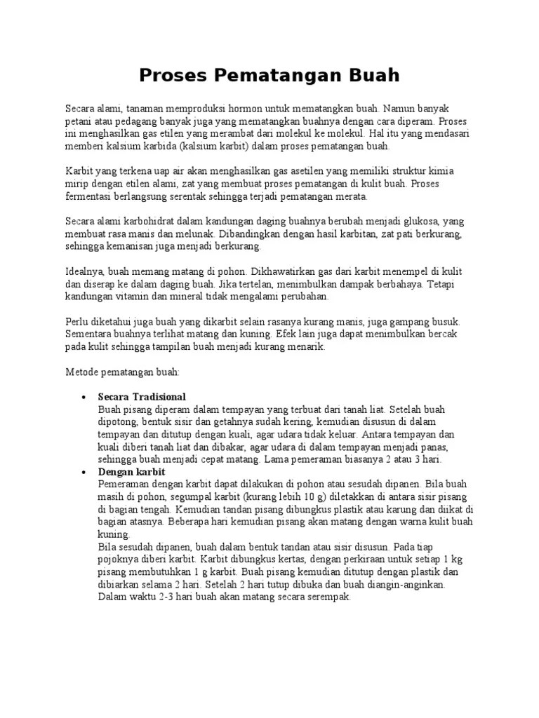 Proses Pematangan Buah | PDF