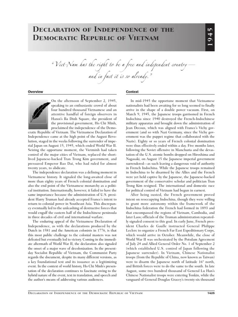 Vietnamese Independence Declaration of 2 September 1945_Schlager