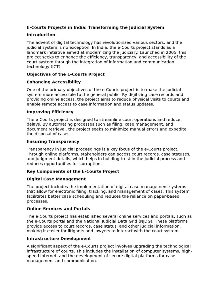 E Courts Pdf