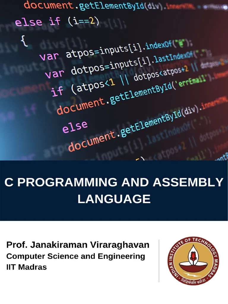 C Programming and Assembly Language PDF