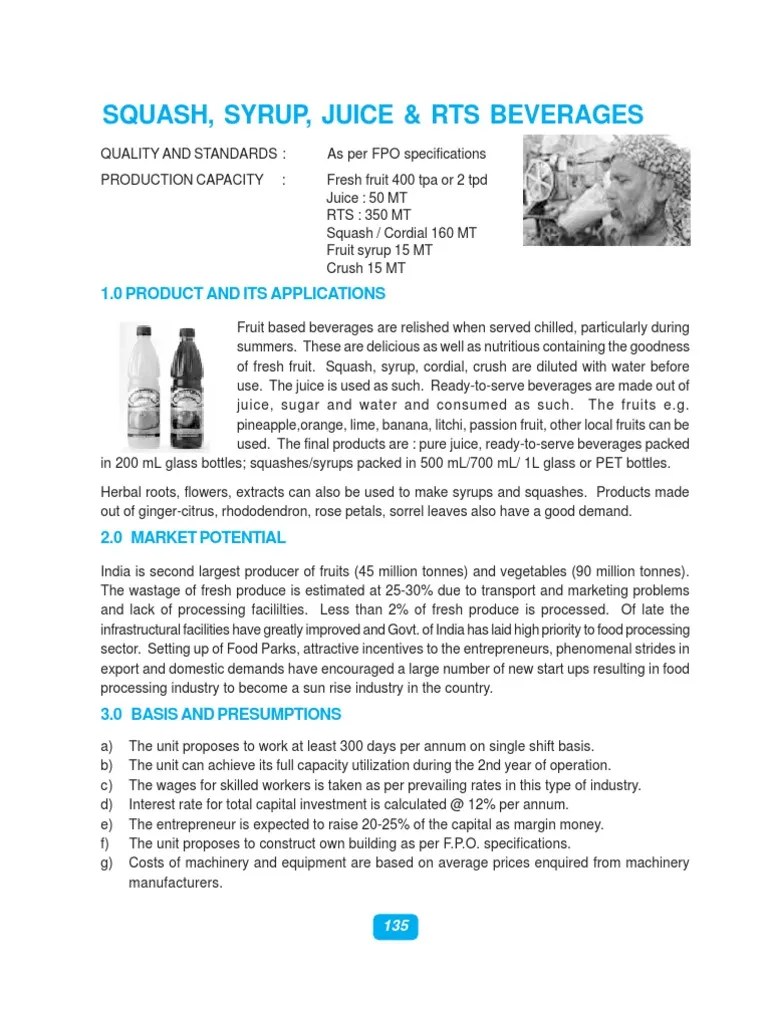 Squash Syrup Juice and Rts Beverages Juice Nutrition