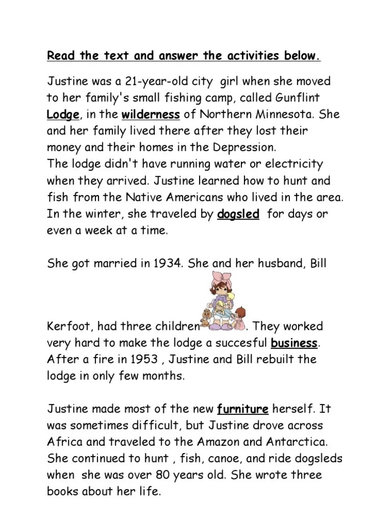 Read The Text and Answer The Activities Below | PDF