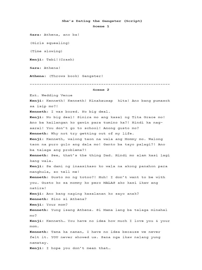 She's Dating the Gangster Script PDF