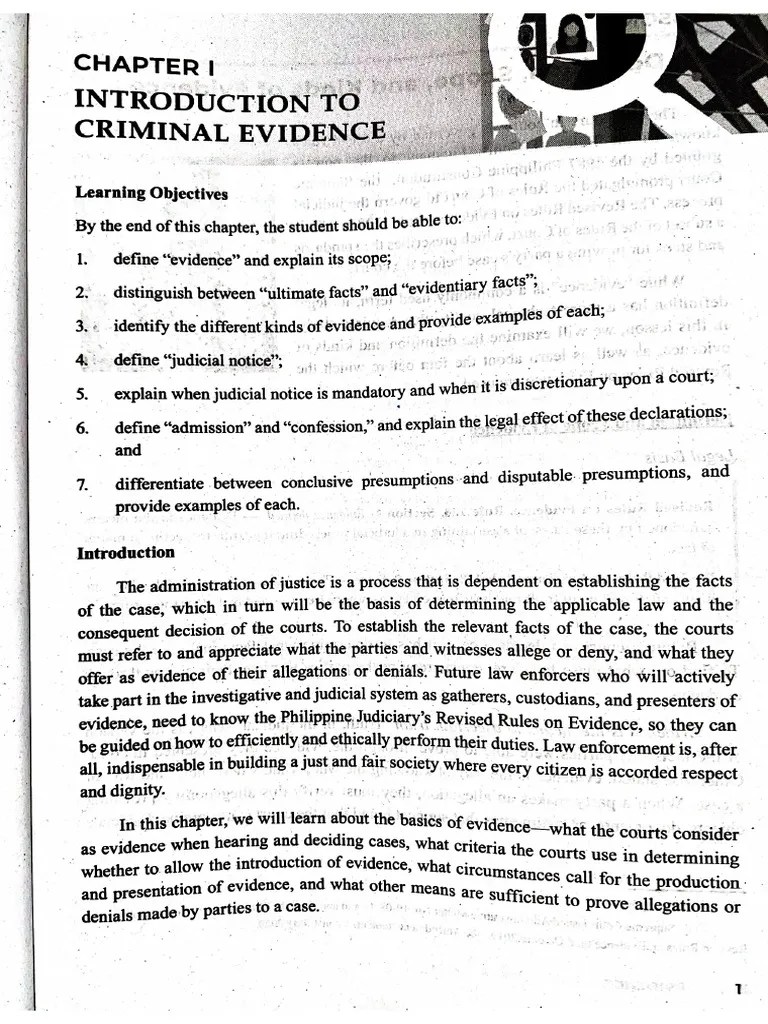 Evidence (Chapter 1) PDF