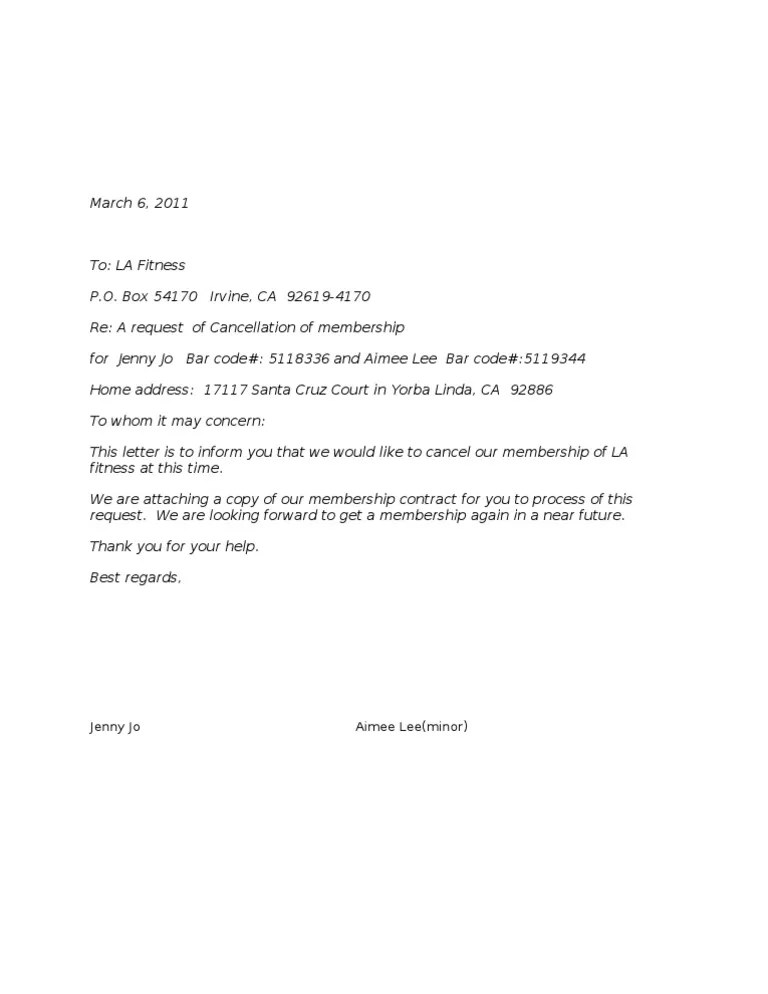 11 Tips How To Cancel Planet Fitness Membership Letter For Kids