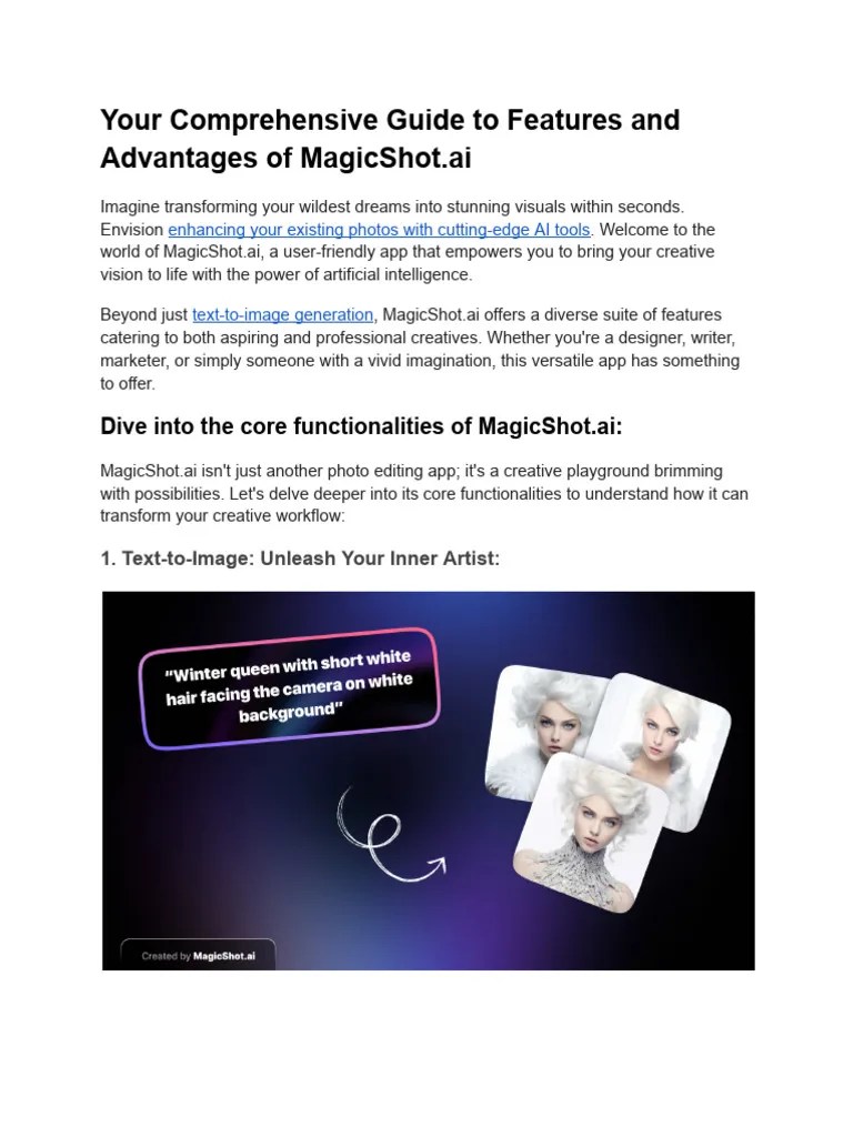 Your Comprehensive Guide To Features And Advantages Of Magicshot Pdf