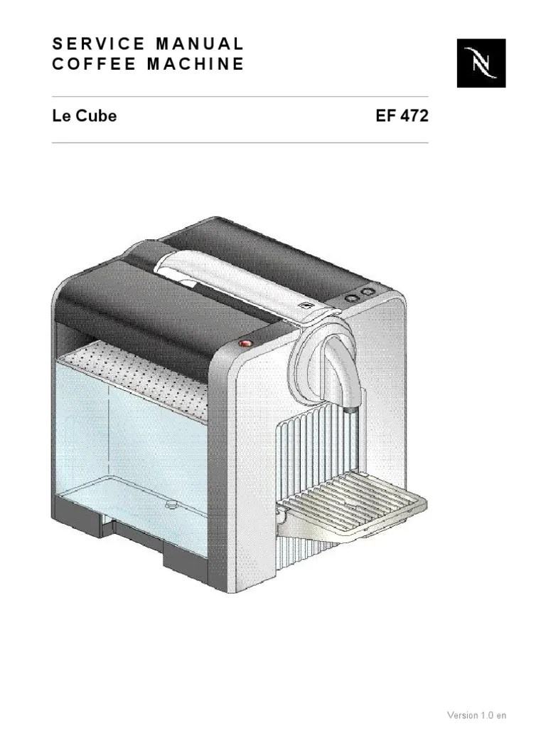 Krups Cube Nespresso Service Manual Xn5005 Manual Válvula Interruptor