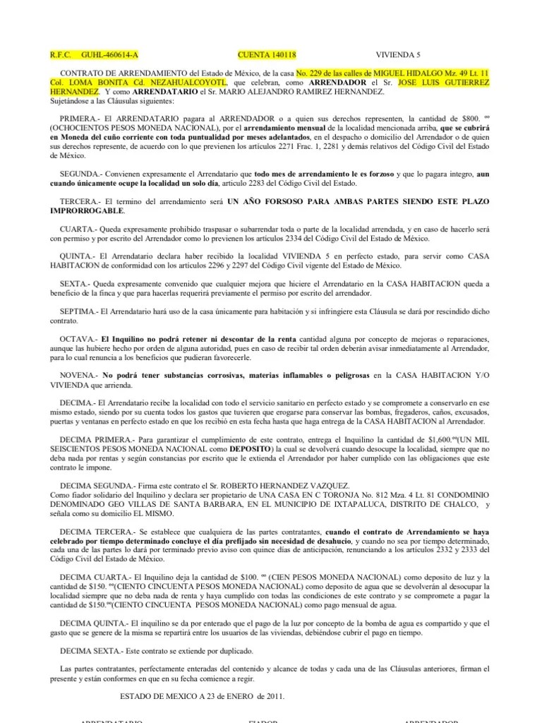 CONTRATO DE ARRENDAMIENTO
