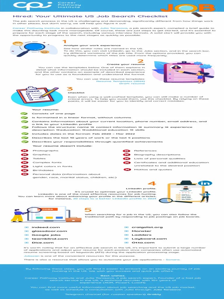 Job Search Checklist PDF