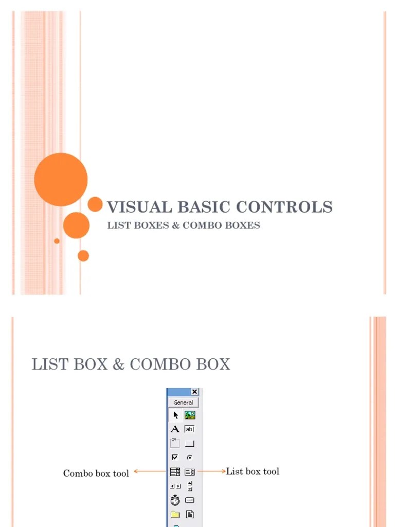 Listbox, Combobox, Visual Basic 6.0 Visual Basic Computer