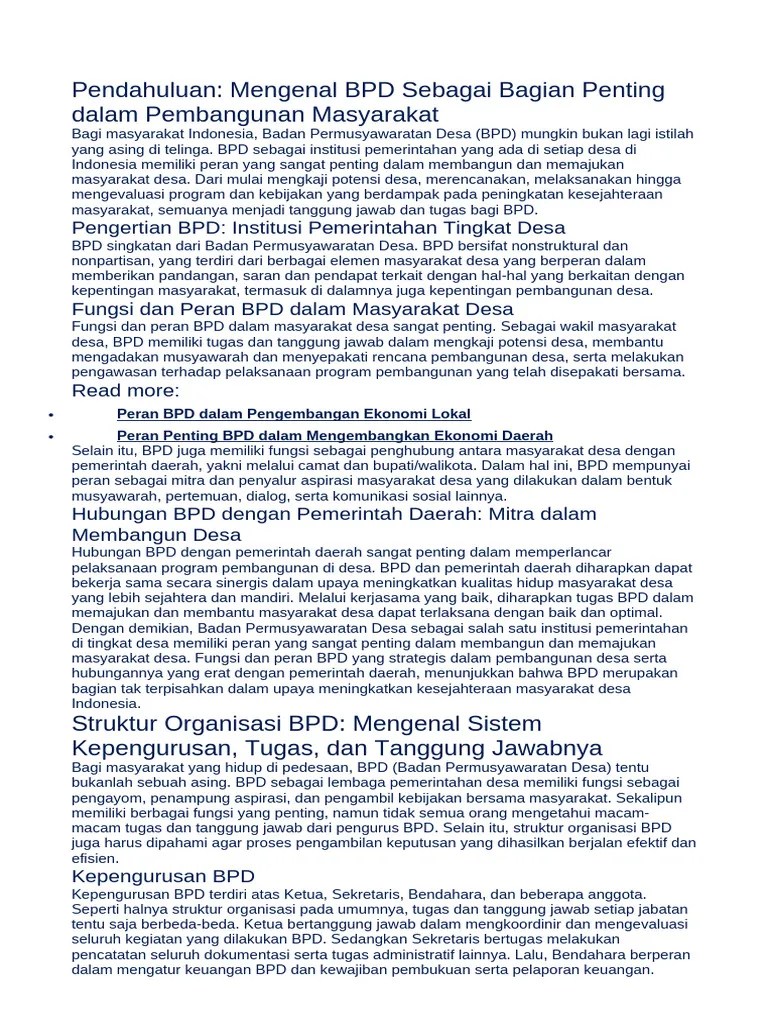 Apa Itu BPD PDF