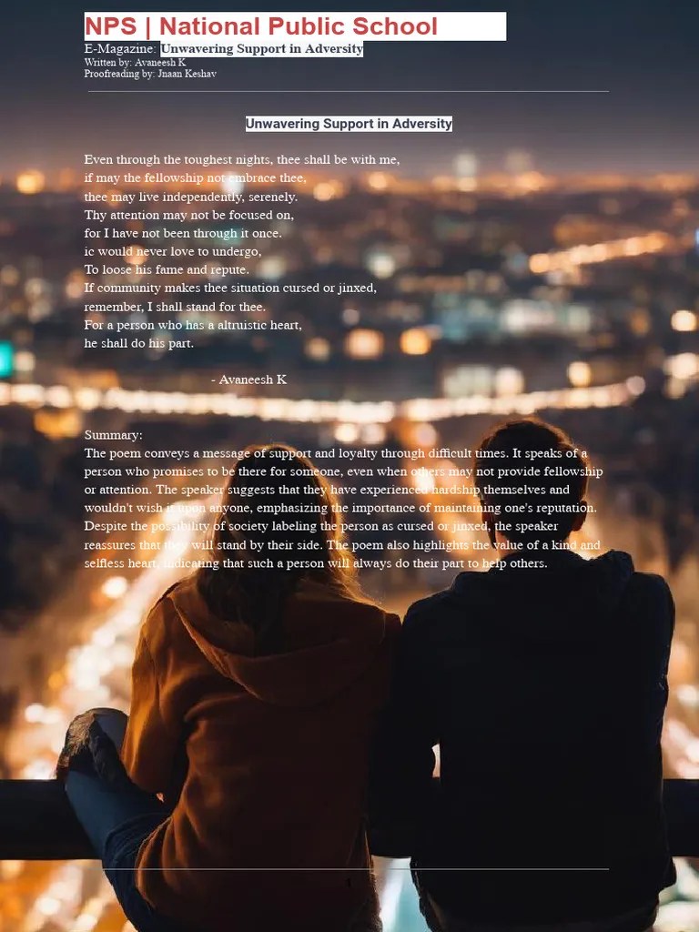 Unwavering Support in Adversity PDF