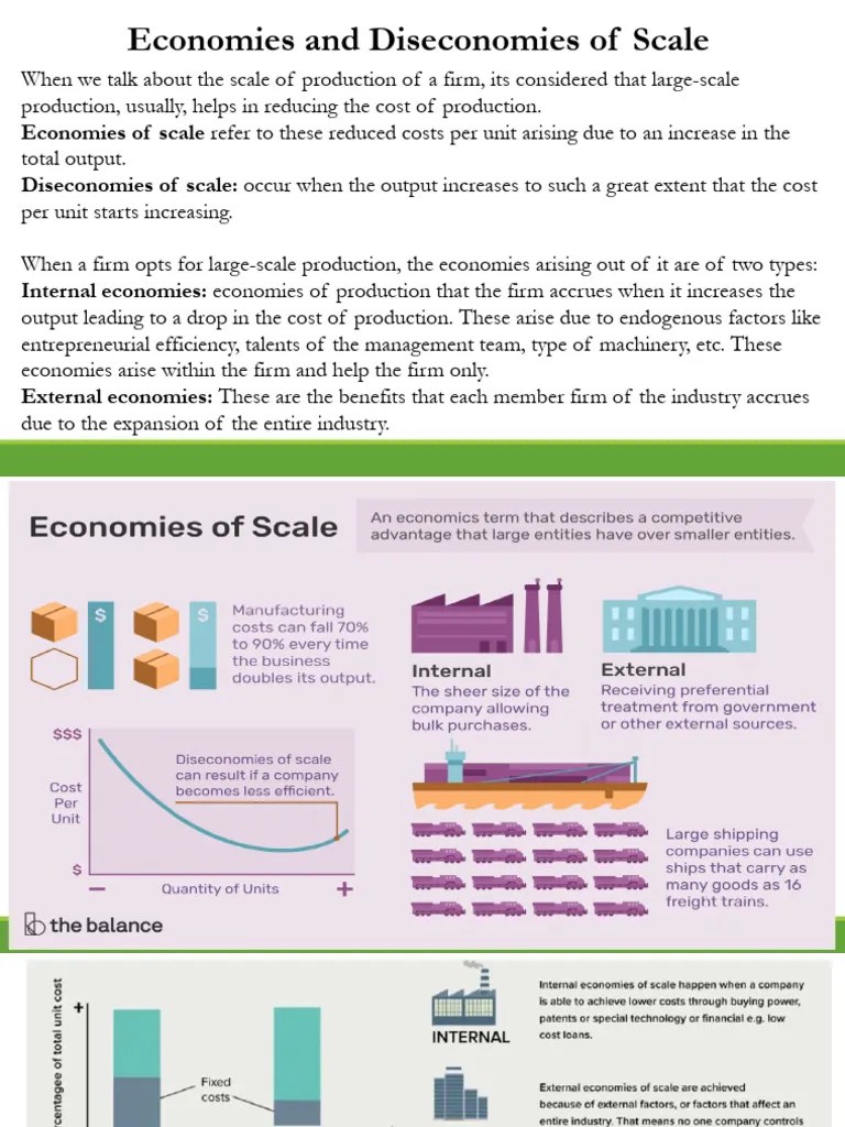 Economies vs. Diseconomies of Scale PDF Average Cost Economies Of