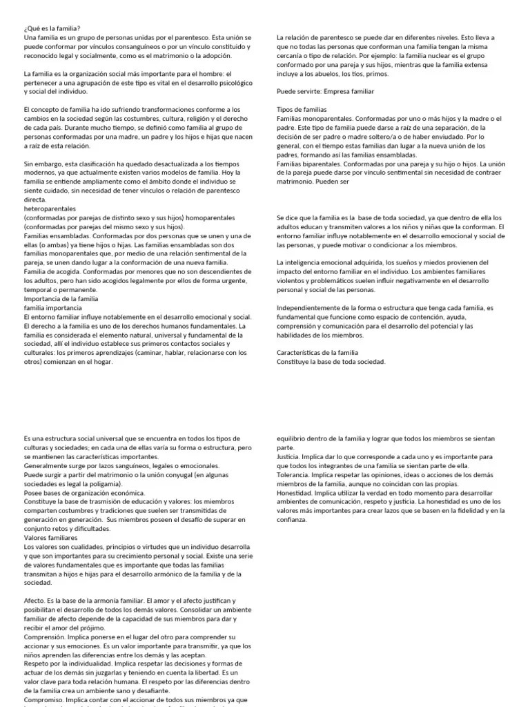Qué es la familia PDF Familia Sociedad