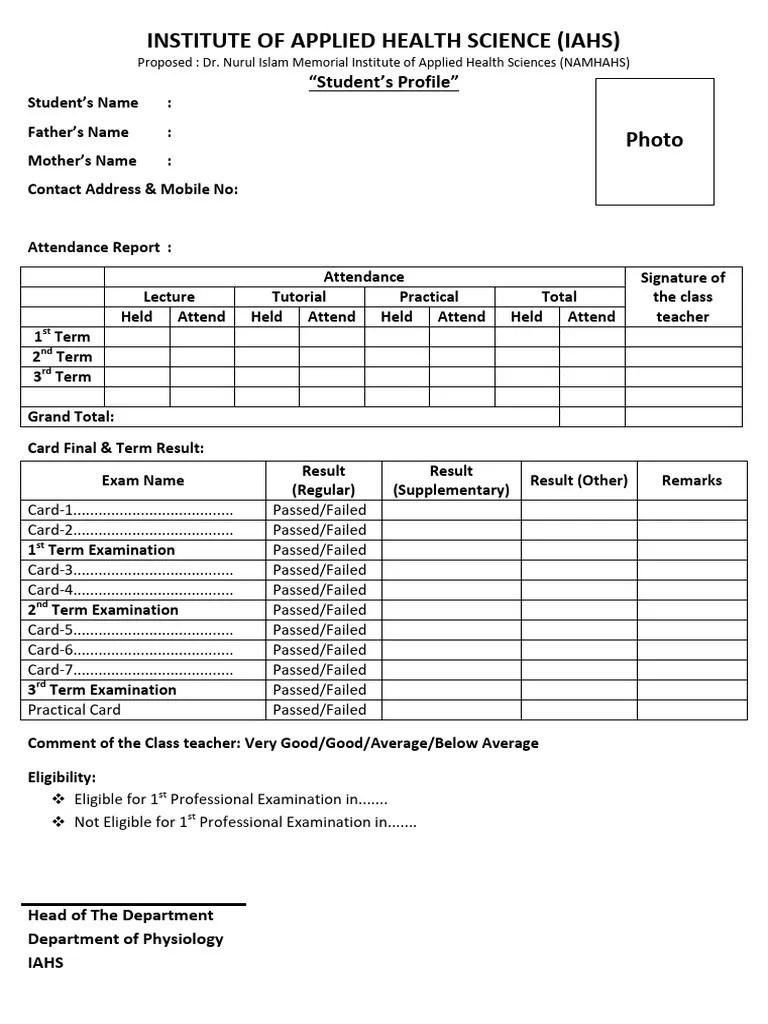 Institute of Applied Health Science PDF
