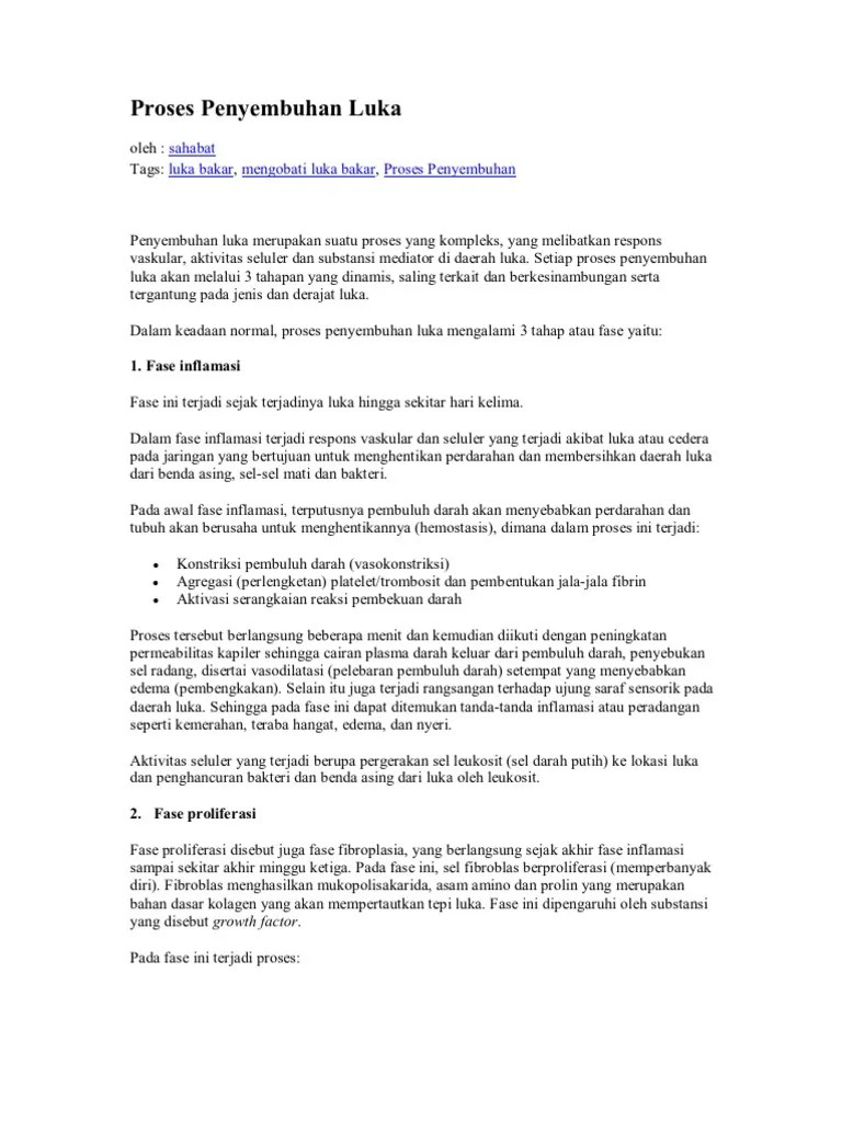 Proses Penyembuhan Luka