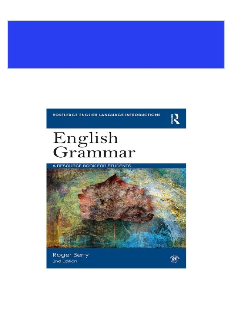Instant download English Grammar A Resource Book for Students 2nd