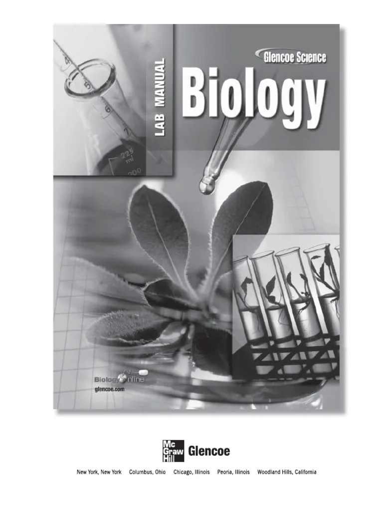 Glencoe Biology Lab Manual PDF Aquarium Experiment