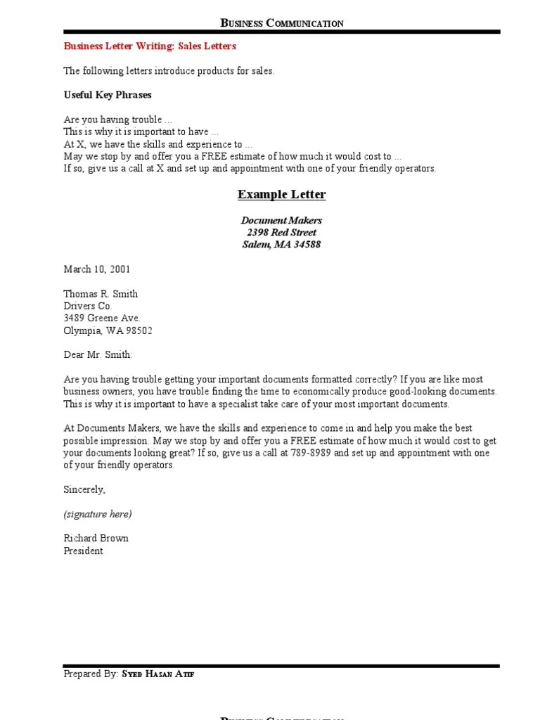 Business Communication Letter Writing Evaluation Abstract (Summary)